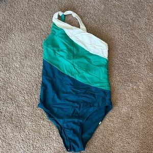 Summersalt Women's One-Piece Swimsuit - Teal, White, and Navy